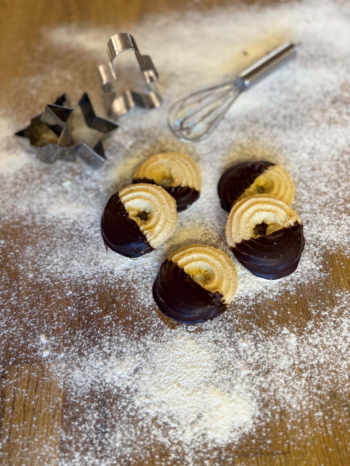 Butterkringel mit Kuvertüre