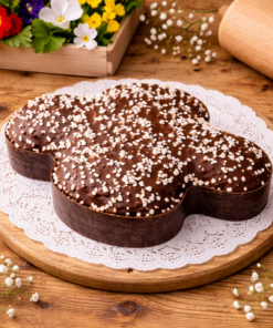 Colomba Pasquale mit Schokolade